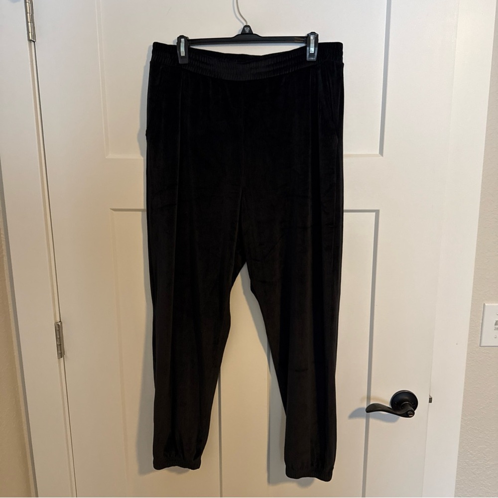 Victoria's Secret Black Velvet Pants